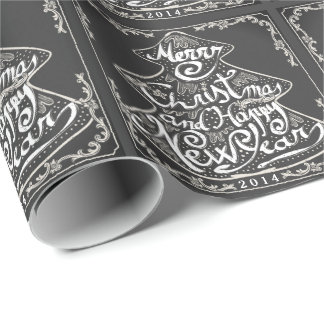 VINTAGE WEIHNACHTStafel-BAUM-GESCHENK-VERPACKUNG Geschenkpapier