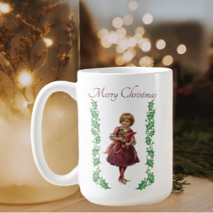 Vintage-Weihnachtstasse im viktorianischen Stil Kaffeetasse