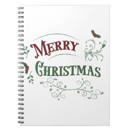 Vintage-Weihnachtstypografie Notizblock