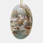 Vintage Weihnachtsverzierung Keramikornament (Links)