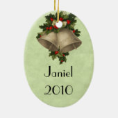 Vintage Weihnachtsverzierung Keramikornament (Hinten)