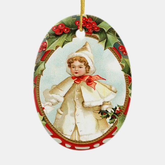 Vintage Weihnachtsverzierung Keramikornament (Vorne)