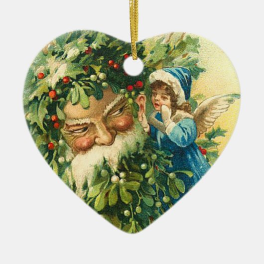 Vintage Weihnachtsverzierung Keramikornament (Vorne)