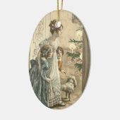 Vintage Weihnachtsverzierung Keramikornament (Links)