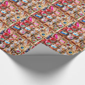 Vintage Weihnachtsverzierungen Geschenkpapier (Ecke)