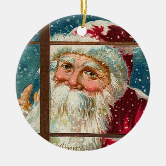 Vintage Weihnachtsverzierungen Keramik Ornament (Vorne)