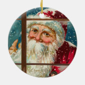 Vintage Weihnachtsverzierungen Keramik Ornament (Hinten)