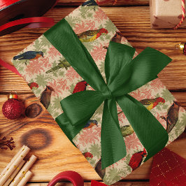 Vintage Weihnachtsvögel Seidenpapier