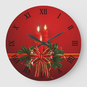 Vintage Weihnachtswand-Uhr Große Wanduhr