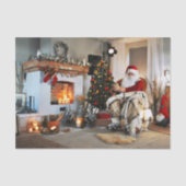 Vintage Weihnachtsweihnachtsleuchten Seidenpapier (Vorderseite)