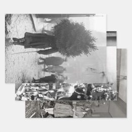 Vintage Weihnachtswrapping Papier FRÜH 20 JAHRHUND