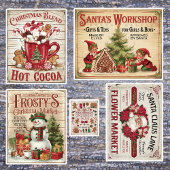 Vintage Weihnachtszeit Aufkleber