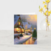 Vintage Weihnachtszeit Blank Holiday Gruß Karte (Gelbe Blume)