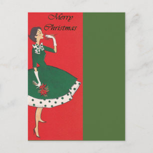 Vintage Weihnachtszeit Feiertagspostkarte