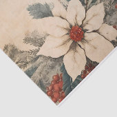 Vintage Weihnachtszeit mit Blumenbezug Seidenpapier (Ausschnitt)