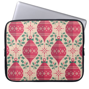 Vintage Weihnachtszeit Nahtloses Muster Laptopschutzhülle