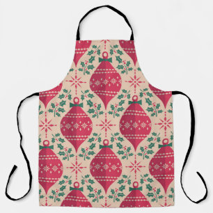 Vintage Weihnachtszeit Nahtloses Muster Schürze