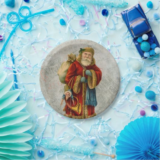 Vintage Weihnachtszeit Pappteller (Party)