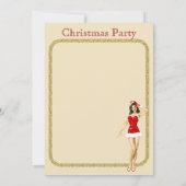 Vintage Weihnachtszeit Party Einladung (Rückseite)