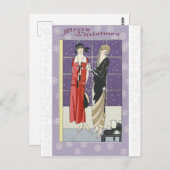 Vintage Weihnachtszeit Postkarte (Vorne/Hinten)