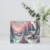 Vintage Weihnachtszeit Postkarte (Stehend Vorderseite)