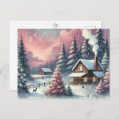 Vintage Weihnachtszeit Postkarte (Vorne/Hinten)