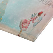 Vintage Weihnachtszeit Schneidebrett (Ecke)