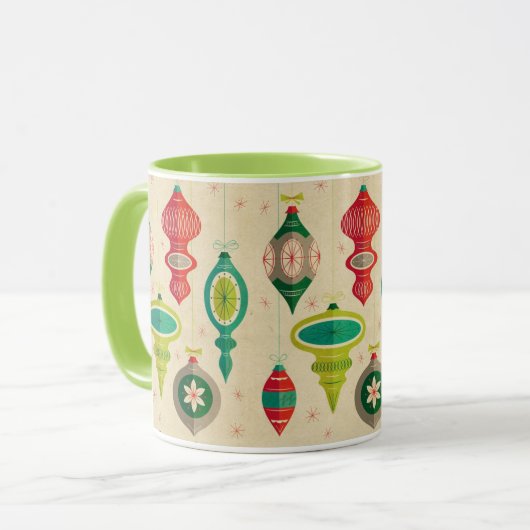 Vintage Weihnachtszeit Tasse (Vorderseite Links)