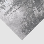 Vintage Weihnachtszittel Papier WINTER WALD (Ausschnitt)