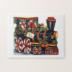 vintage Weihnachtszug Puzzle