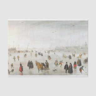 Vintage Weihnachtszwirn Papier FROZEN RIVER ICE