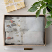 Vintage Weihnachtszwirn Papier FROZEN RIVER ICE (Geschenk)