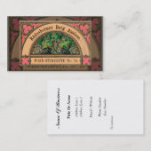 Vintage Wein-Geschäfts-Karte Visitenkarte (Vorne/Hinten)