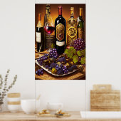 Vintage Wein Poster (Küche)