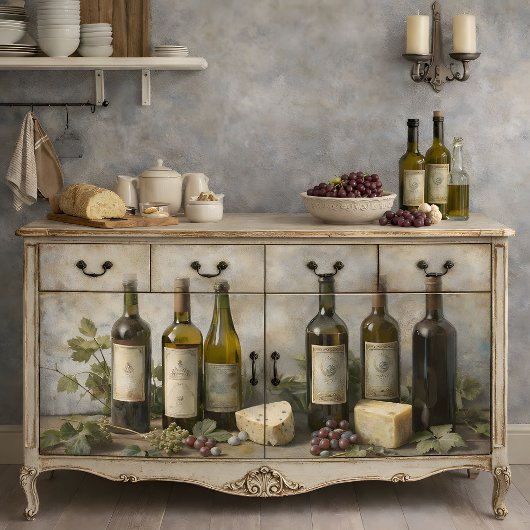 Vintage Weinbaudekoution Seidenpapier