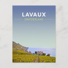 Vintage Weinberge Lavaux Schweiz Reisen Postkarte