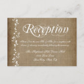 Vintage Weinberge Rustikale Hochzeitskarten Begleitkarte (Rückseite)