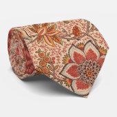 Vintage Weinblütendruckerei Botanische Schrift Krawatte (Gerollt)