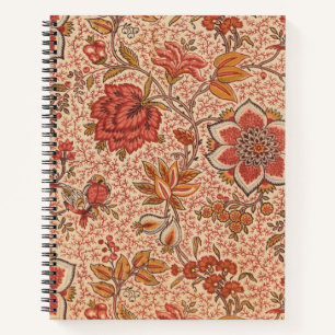 Vintage Weinblütendruckerei Botanische Schrift Notizblock