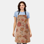 Vintage Weinblütendruckerei Botanische Schrift Schürze (Getragen)