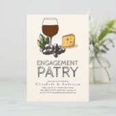 Vintage Weine- und Käsegesellschaft Einladung (Stehend Vorderseite)