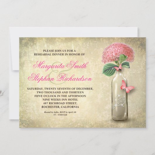 Vintage Weinflasche Probe einladen Einladung (Vorderseite)