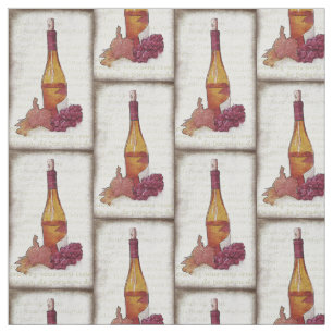 Vintage Weinflasche Stoff