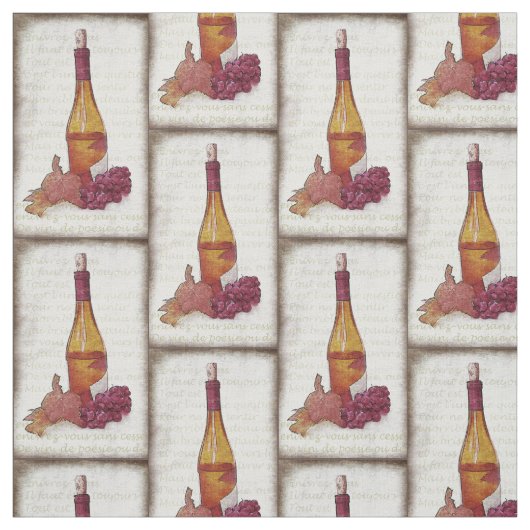 Vintage Weinflasche Stoff (Muster)