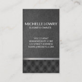 Vintage Weinflasche und Glasskizze | Leder Visitenkarte (Rückseite)