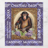 Vintage Weinflaschen personalisiert Weinetikett (Einzelnes Label)