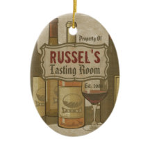 Vintage-Weinflaschen personalisierter Weihnachtssc
