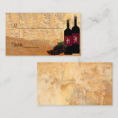 Vintage Weinflaschen Platzkarte Tischnummer | (Vorne/Hinten)