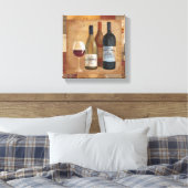 Vintage Weinflaschen und Weinglas Leinwanddruck (Insitu (Schlafzimmer))