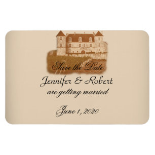 Vintage-Weingut-Hochzeit - Save the Date Magnet